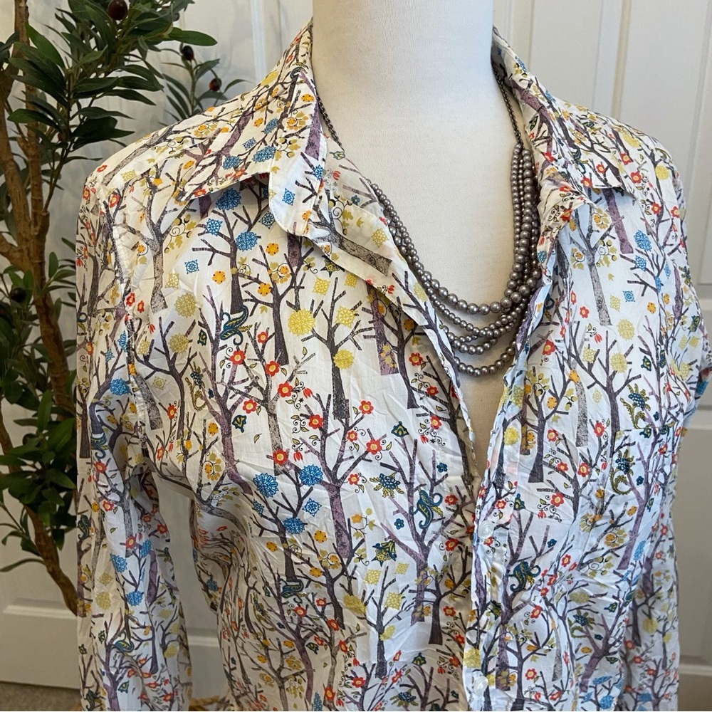Button Down Frank & Eileen Floral Shirt  Long Sleeve Preppy Comfortable Luxe - Picture 5 of 15